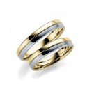 GD Forever - Giftering i gult og hvitt gull, 4mm thumbnail