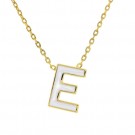 Pan Jewelry - Bokstavsmykke i sølv med hvit emalje thumbnail