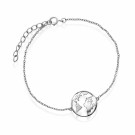 Pan Jewelry - Armbånd i sølv med verdenskart thumbnail