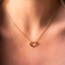 Pan Jewelry - Smykke i forgylt sølv med hjerte og zirkonia thumbnail