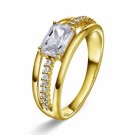 Pan Jewelry - Roma Ring i forgylt sølv med zirkonia thumbnail