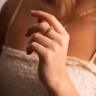 Pan Jewelry - Modena Ring i sølv med perle og zirkonia, 2 stk thumbnail