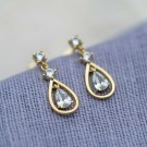 Pan Jewelry - Øredobber i forgylt sølv med zirkonia thumbnail