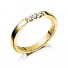 GD Forever - Giftering i gult gull med dia. 0,09ct WSI, 3mm thumbnail