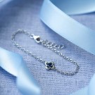 Prins & Prinsesse - Armbånd i sølv med blå zirkonia thumbnail