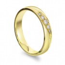 Moments by Pan Jewelry - Giftering i gult gull med dia. 0,09ct WSI, 3,5mm thumbnail
