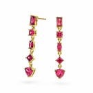 Pan Jewelry - Viva Vegas Øredobber i forgylt sølv med rosa zirkonia thumbnail