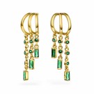 Pan Jewelry - Rio Radiance Øredobber i forgylt sølv med grønn zirkonia thumbnail