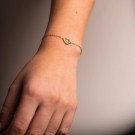 Pan Jewelry - Hjerterille Armbånd i forgylt sølv thumbnail