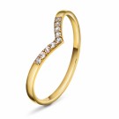 Pan Jewelry - Ring i gull med zirkonia thumbnail
