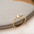 Pan Jewelry - Ring i gull med zirkonia thumbnail