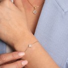Pan Jewelry - Kløver Armbånd i sølv med perlemor thumbnail