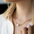 Pan Jewelry - Smykke i forgylt sølv med ferskvannsperle thumbnail