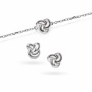 Pan Jewelry - Knute Armbånd og øredobber i sølv thumbnail