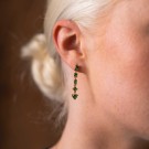 Pan Jewelry - Viva Vegas Øredobber i forgylt sølv med grønn zirkonia thumbnail