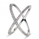 Pan Jewelry - Ring X i sølv med zirkonia thumbnail