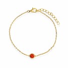 Gulldia - Armbånd i forgylt sølv med oransje zirkonia by Nora Mørk thumbnail