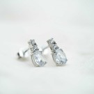 Pan Jewelry - Øredobber i sølv med zirkonia thumbnail