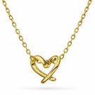 Pan Jewelry - Hjertestrek Smykke i forgylt sølv thumbnail