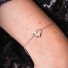 Pan Jewelry - Armbånd i sølv med hjerte og zirkonia thumbnail