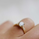 Pan Jewelry - Ring i forgylt sølv med zirkonia thumbnail