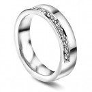 Moments by Pan Jewelry - Giftering i hvitt gull med dia. 0,15ct WSI, 5mm thumbnail
