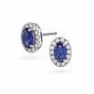 Pan Jewelry - Athens Charm Øredobber i sølv med zirkonia og safir thumbnail