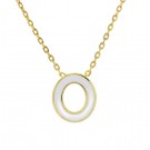 Pan Jewelry - Bokstavsmykke i sølv med hvit emalje thumbnail