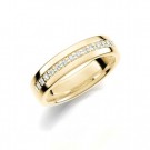GD Forever - Giftering i gult gull med dia. 0,14ct WSI, 5mm thumbnail