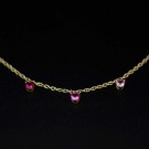 Prins & Prinsesse - Armbånd i forgylt sølv med rosa zirkonia thumbnail