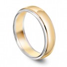 Moments by Pan Jewelry - Giftering i gult og hvitt gull, 5,5mm thumbnail