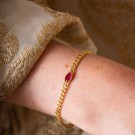 Pan Jewelry - Rio Radiance Armbånd i forgylt sølv med rosa zirkonia thumbnail