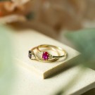 Pan Jewelry - Ring i sølv med rosa zirkonia thumbnail