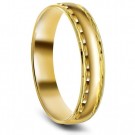 Moments by Pan Jewelry - Giftering i gult gull med fasettkant, 4,5mm thumbnail