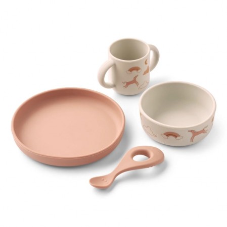 Liewood - Vivi Spisesett 4 deler, Dream/Ecru