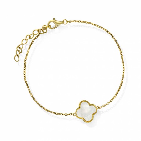 Pan Jewelry - Kløver Armbånd i forgylt sølv med perlemor