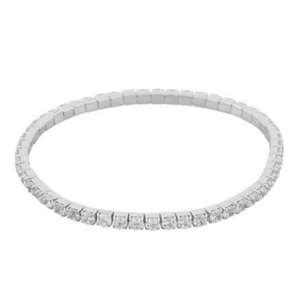 Snö of Sweden - Meadow Elastisk Armbånd i forsølvet messing