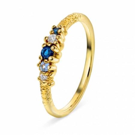 Pan Jewelry - Ring i sølv med blå zirkonia by Janne Formoe