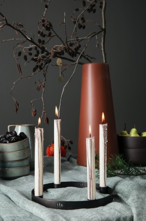 Ferm Living Candle Holder Circle - Svart