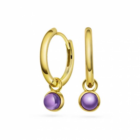Sandra Lyng x Pan Jewelry - Øreringer i forgylt sølv med ametyst, RO