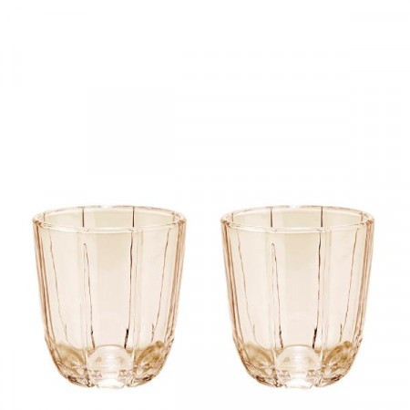 Holmegaard - Lily Vannglass 2 stk, Toffee Rose