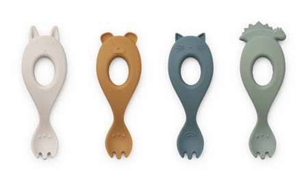 Liewood - Liva Spisegafler 4 stk, Faune Green Multi Mix