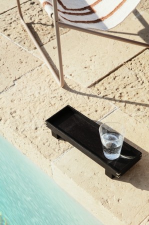Ferm Living Bon Wooden Tray - X Small - Black Stained
