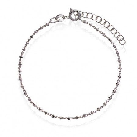 Pan Jewelry - Armbånd i rhodinert sølv med kuler