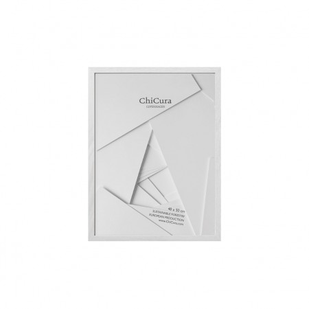 ChiCura - Ramme 40x50cm m/Glass, Hvit