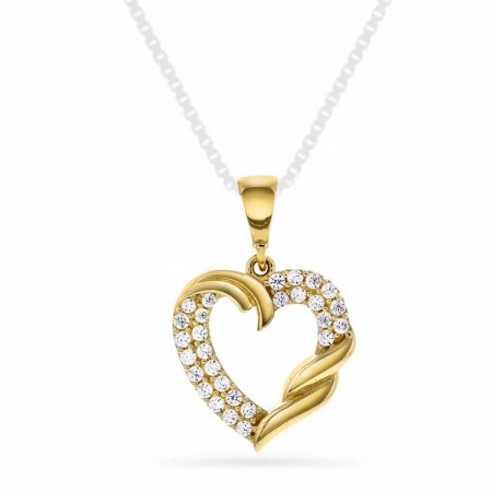 Pan Jewelry - Smykke i gull med zirkonia hjerte