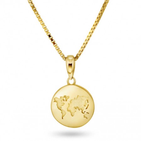 Gulldia - Smykke i forgylt sølv med verdenskart