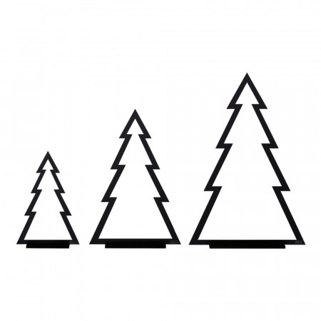 Felius Design - Juletrær på fot 3 stk, Svart