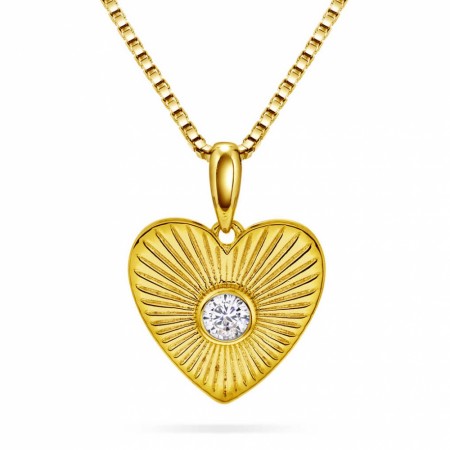 Pan Jewelry - Hjerte Smykke i forgylt sølv med zirkonia