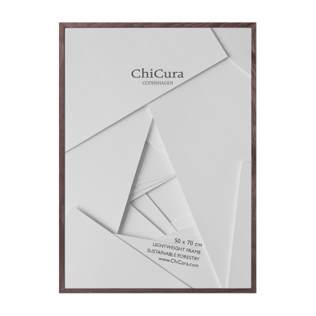 ChiCura - Ramme 50x70cm m/Glass, Mørk Eik